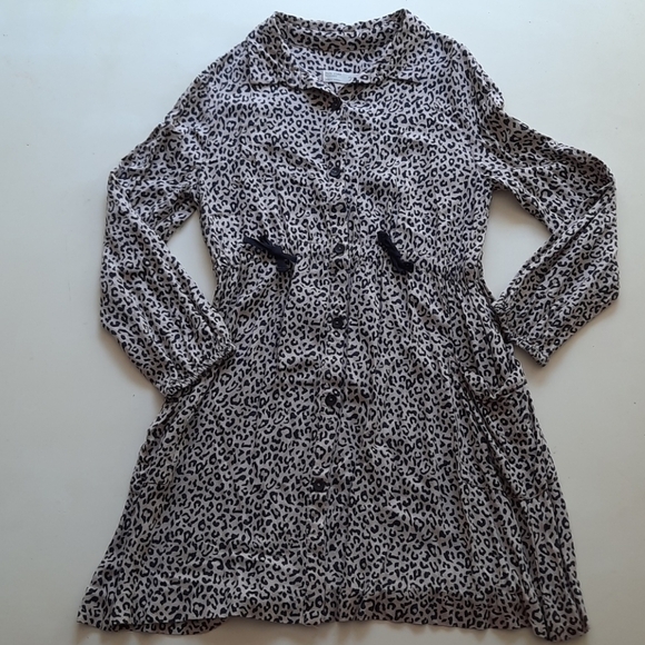 Zara 11 12 animal print button down dress - Picture 1 of 8